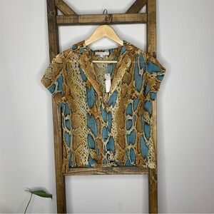 Olivaceous Snakeprint Blouse